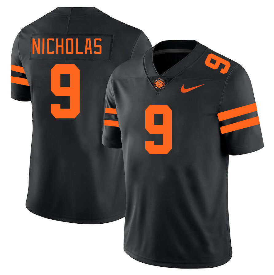 Men-Youth #9 Ozzie Nicholas Princeton Tigers 2023 College Football Jerseys Stitched-Black